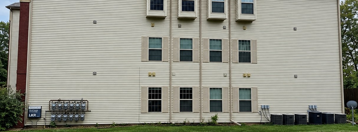 Commercial exterior cleaning — after Spotless Wash restoration