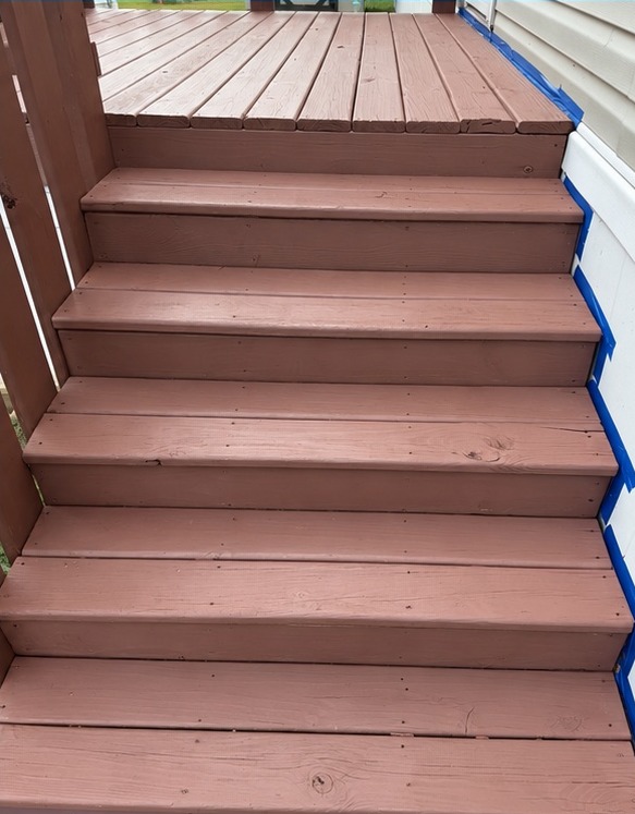 Deck staining & painting — after Spotless Wash restoration